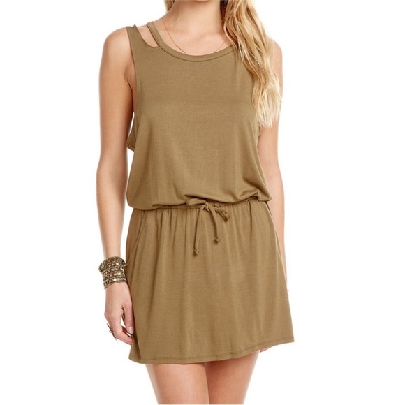 Lulu's Olive Green Sleeveless Dress - Picture 1 of 8